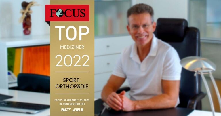 Focus Top Mediziner Award für Sportorthopädie
