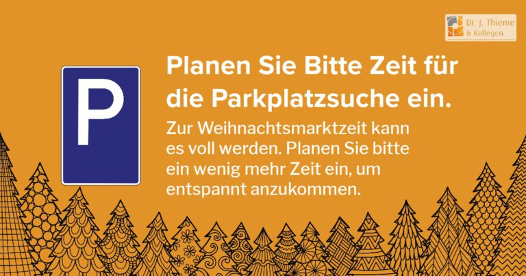 Wichtiger Hinweis: Parkplatz­situation ab dem 27.11.