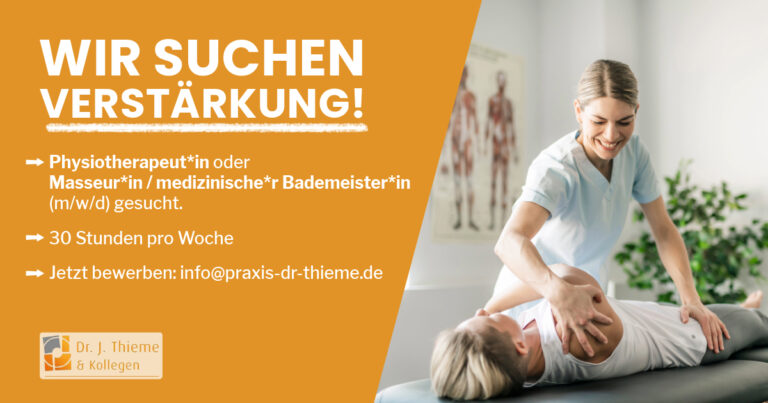 Physiotherapeut*in (m/w/d)  oder Masseur*in / medizinische*r Bademeister*in (m/w/d) gesucht